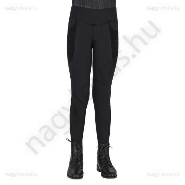 QHP Zahra gyerek lovaglóleggings fekete 128