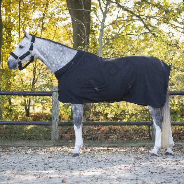 QHP Zahra polár leszárító lótakaró fekete 130 cm