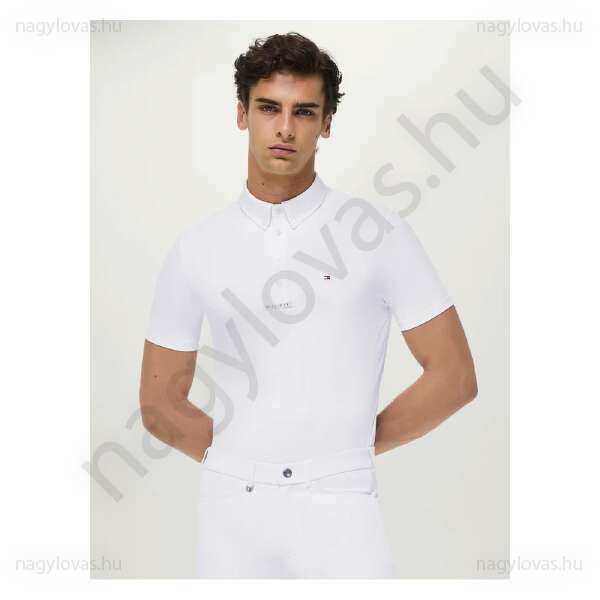 Tommy-Hilfiger Alex férfi versenypóló fehér