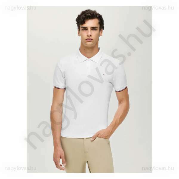 Tommy-Hilfiger Davis férfi póló fehér