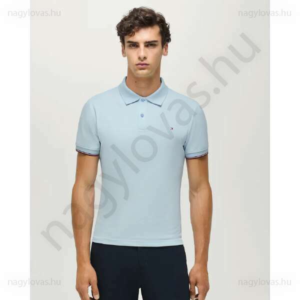 Tommy-Hilfiger Davis férfi póló sweet blue
