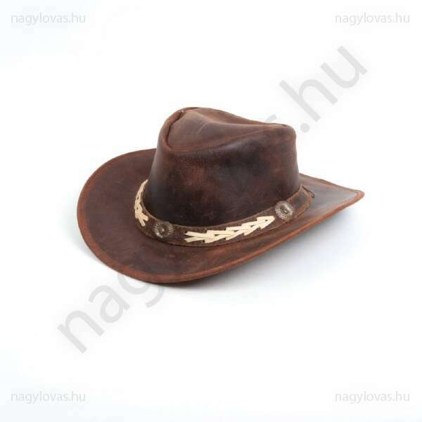 Western bőrkalap barna